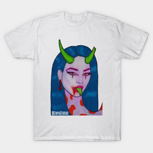 Nià ( Neon Demon) T-Shirt by Zenpaistudios